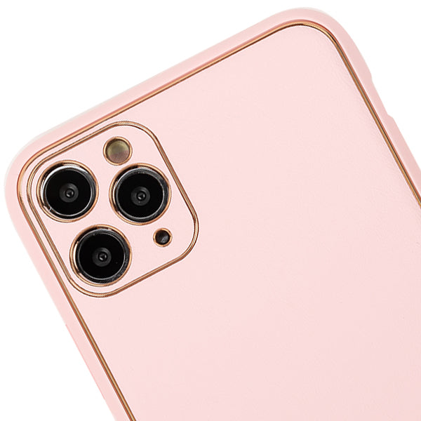 Leather Style Light Pink Gold Case Iphone 11 Pro Max