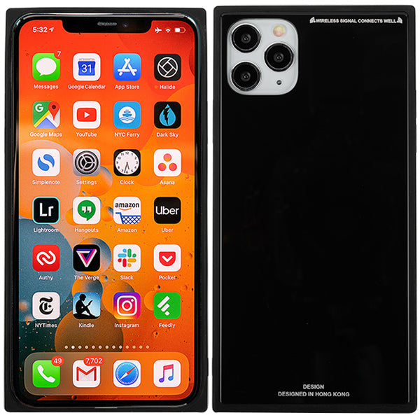 Square Hard Box Black Case Iphone 11 Pro