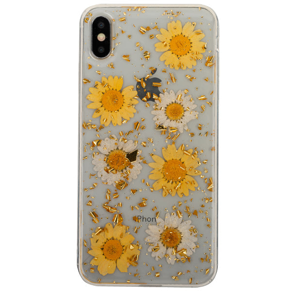 Real Flowers Yellow Flake Iphone XS Max