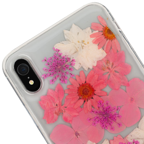 Real Flowers Pink Case Iphone XR