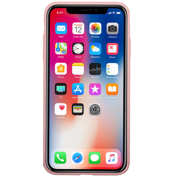 Leather Style Light Pink Gold Case Iphone XR