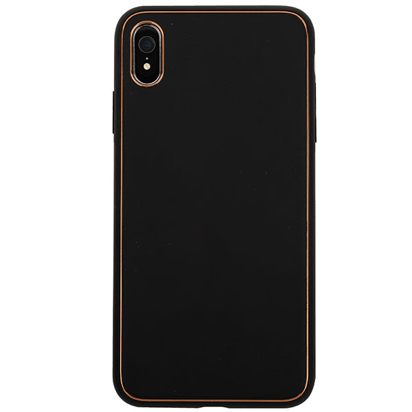 Leather Style Black Gold Case Iphone XR