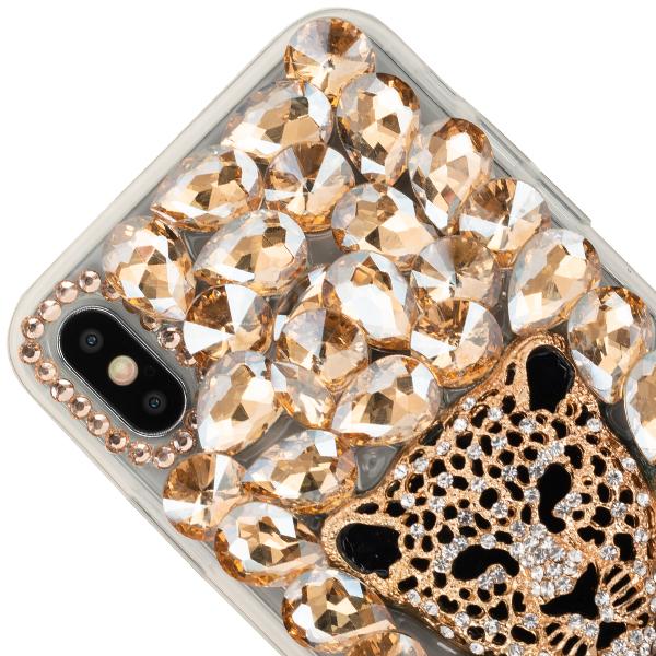 Handmade Cheetah Bling Gold Case Iphone XS Max