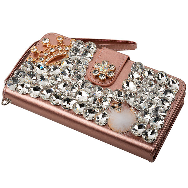 Handmade Bling Fox Rose Gold Wallet Iphone XS Max
