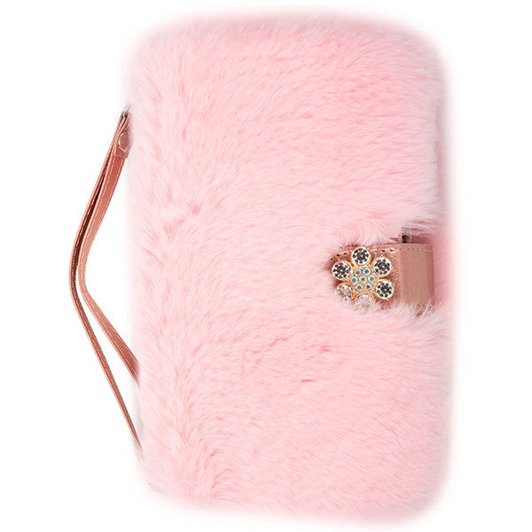 Fur Detachable Wallet Pink Iphone 10