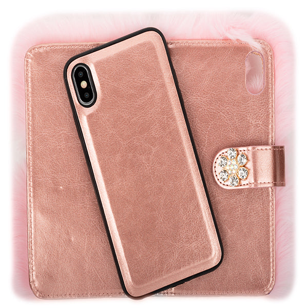 Fur Detachable Wallet Pink Iphone 10