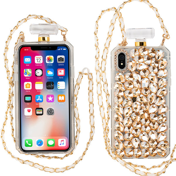 Handmade Bling Gold Bottle Case Iphone XR
