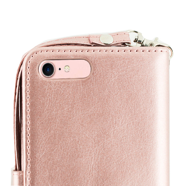 Handmade Detachable Fox Rose Gold Wallet Iphone 7/8 SE 2020