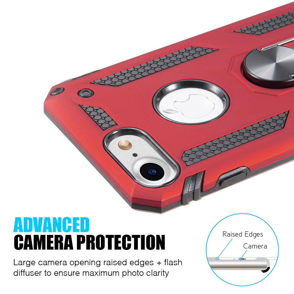 Hybrid Ring Red Case Iphone SE 2020 - Bling Cases.com