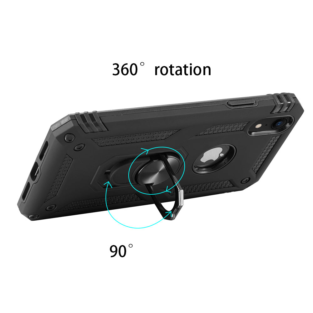 Hybrid Ring Case Black Iphone XR - Bling Cases.com