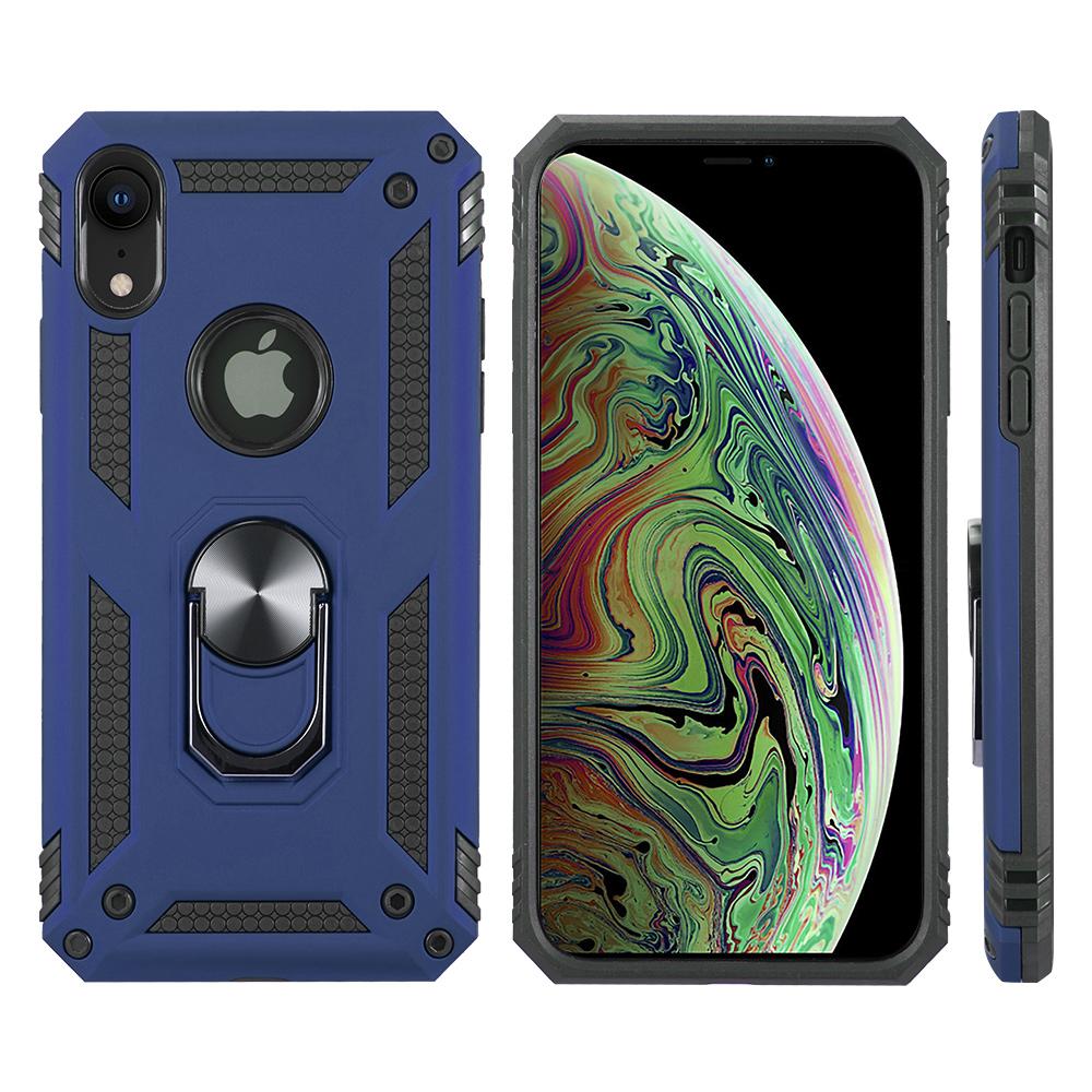 Hybrid Ring Case Blue Iphone XR - Bling Cases.com