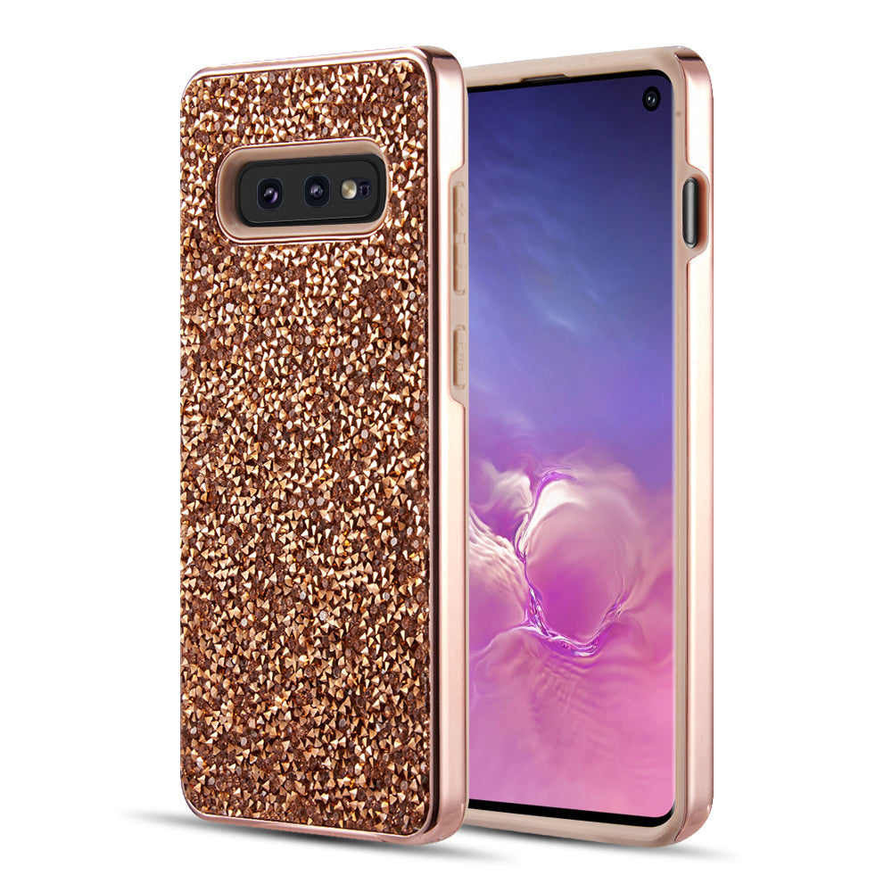 Hybrid Bling Rose Gold Samsung S10E - Bling Cases.com