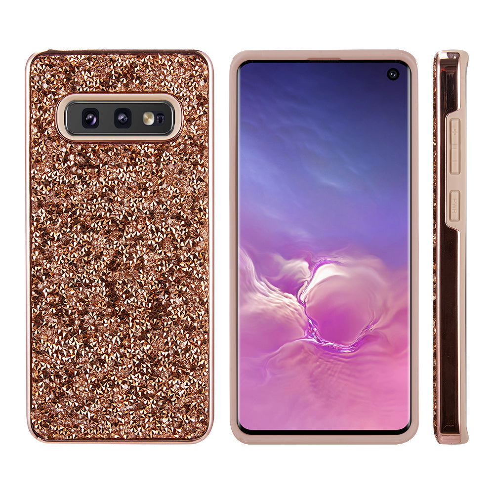 Hybrid Bling Rose Gold Samsung S10E - Bling Cases.com