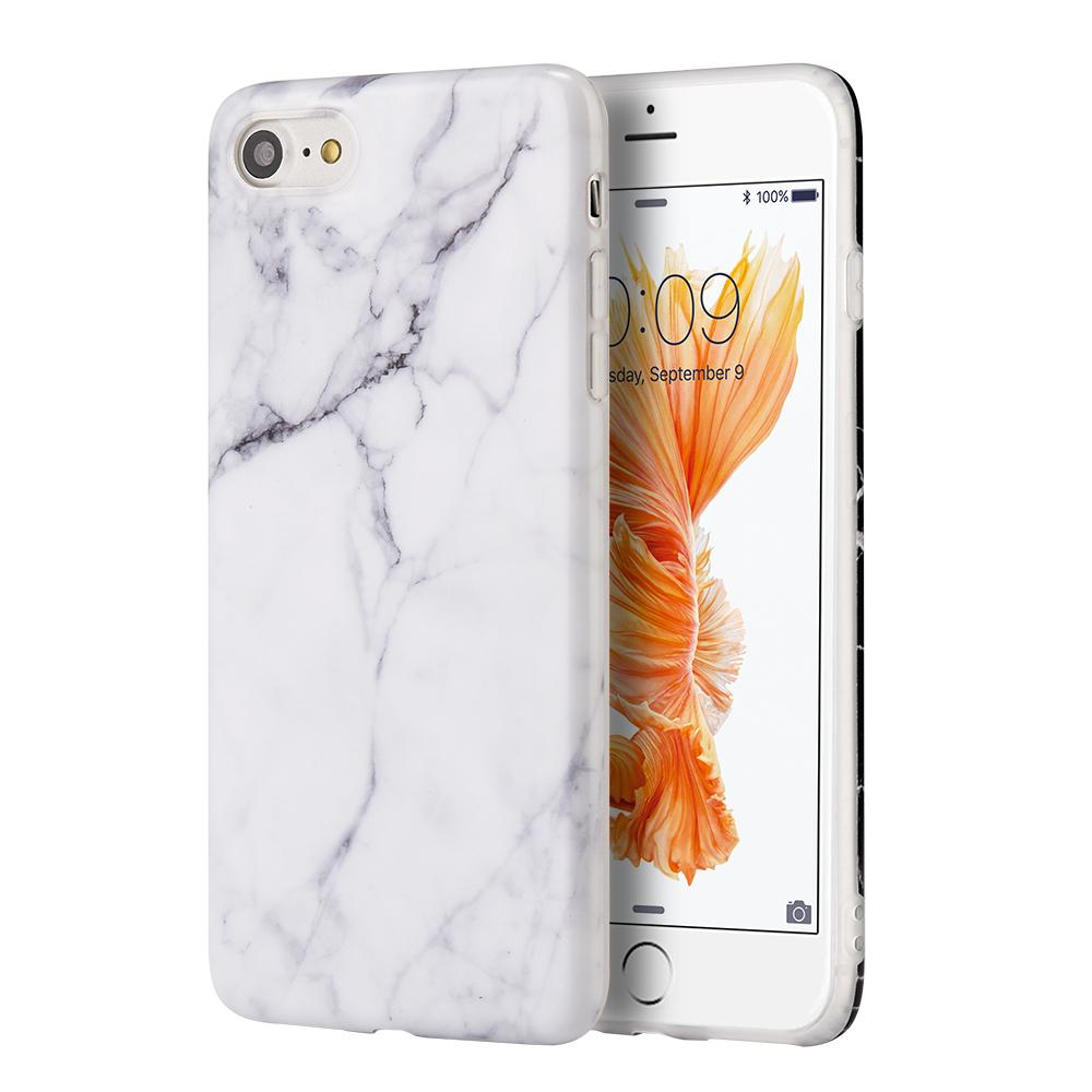 Marble Soft Skin White Iphone SE 2020 - Bling Cases.com