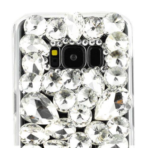 Handmade Bling Silver Stones Samsung S8 - Bling Cases.com