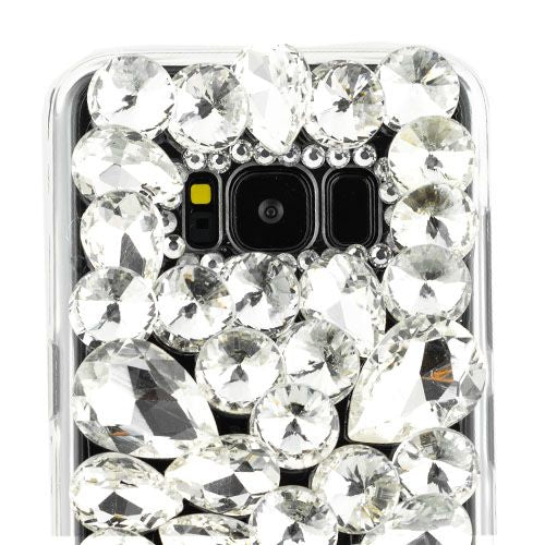 Handmade Bling Silver Stones Samsung S8 Plus - Bling Cases.com
