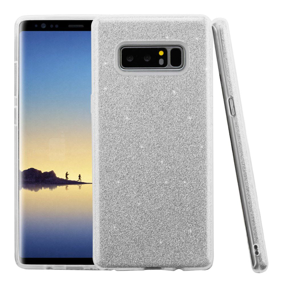 Glitter Silver Case Samsung Note 8 - Bling Cases.com