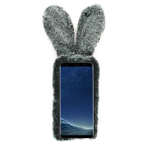 Bunny Fur Grey Case Samsung S8 - Bling Cases.com