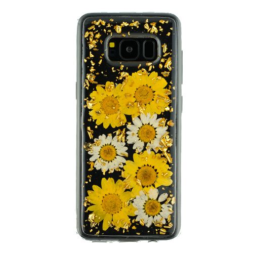 Real Flowers Yellow Flake Samsung S8 Plus - Bling Cases.com