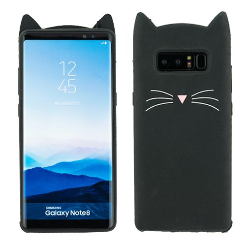 Silicone Cat Black Samsung Note 8 - Bling Cases.com