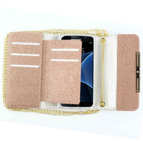 Detachable Purse Rose Gold Samsung S7 - Bling Cases.com