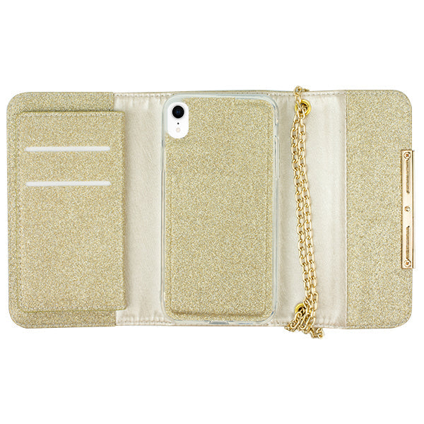 Glitter Detachable Purse Gold Iphone XR