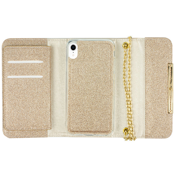 Glitter Detachable Purse Brown Iphone XR