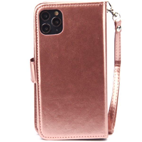 Handmade Detachable Bling Pink Flower Wallet iphone 11 Pro