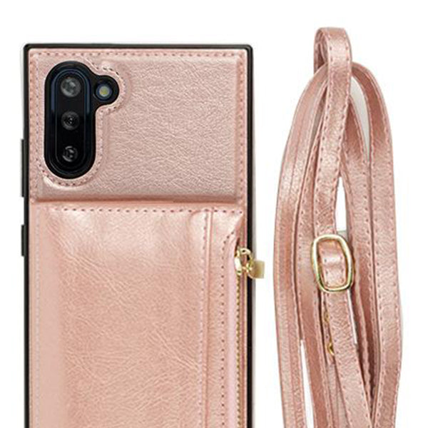 Crossbody Pouch Rose Gold Case Samsung Note 10 Plus