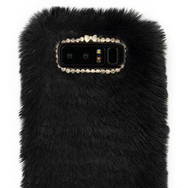 Fur Case Black Samsung Note 8