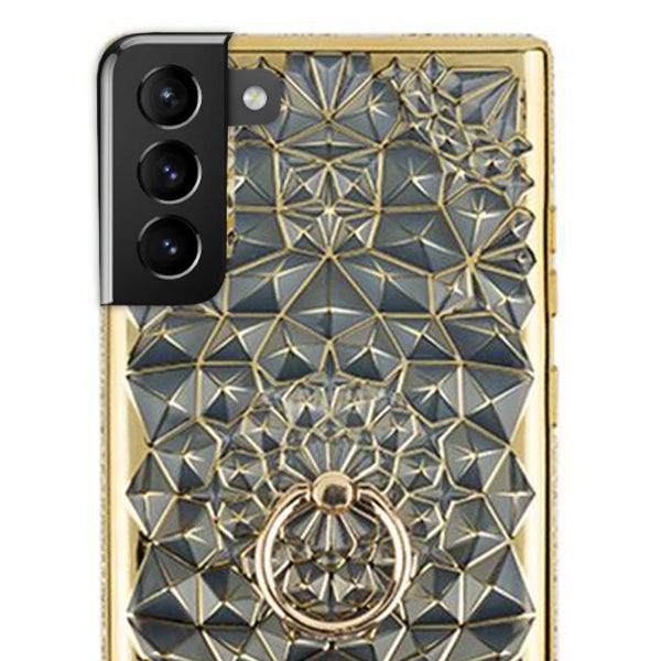Abstract Ring Case Gold Samsung S21 Plus