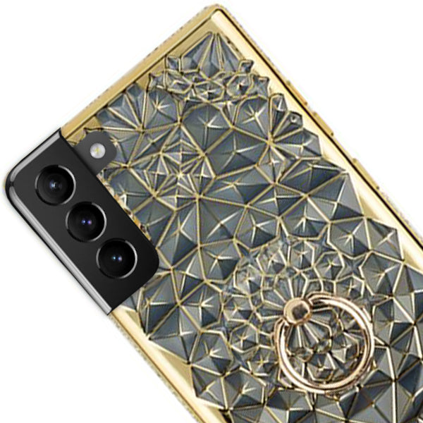 Abstract Ring Case Gold Samsung S21 Plus