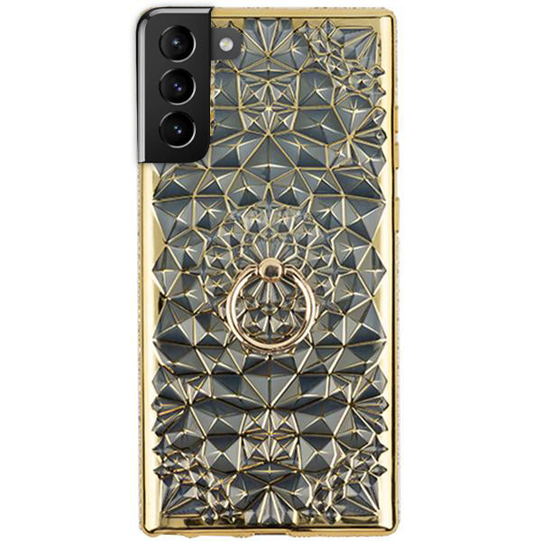 Abstract Ring Case Gold Samsung S21 Plus