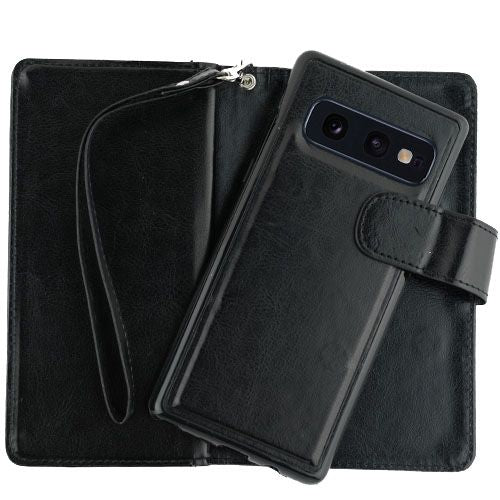 Detachable Black Wallet Samsung S10E - Bling Cases.com