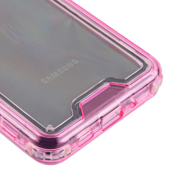 Triple Layer Hybrid Pink Clear Case S20 Plus