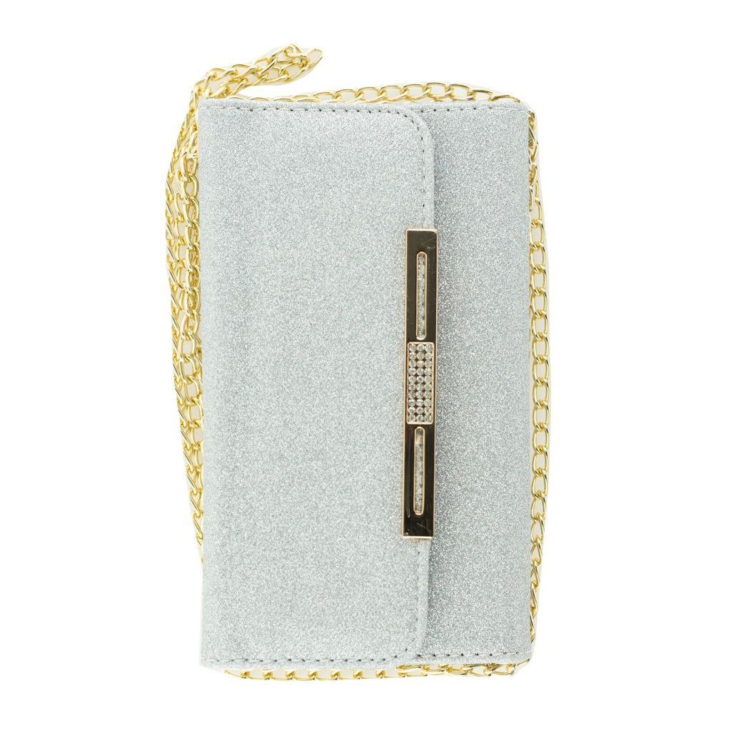 Glitter Detachable Purse Silver Iphone 7/8 - Bling Cases.com