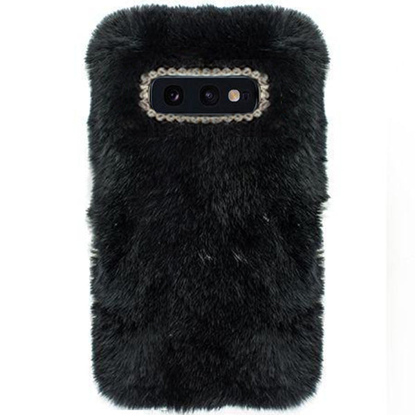 Fur Case Black Samsung S10E