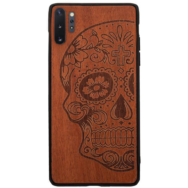 Real Wood Skull Samsung Note 10 Plus
