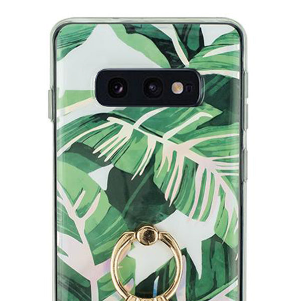 Green Leaves Ring Holder Case Samsung S10E