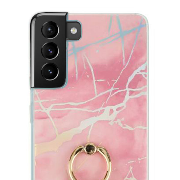Marble Pink Ring Case Samsung S21 Plus
