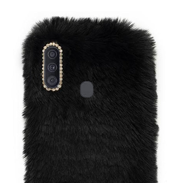 Fur Case Black Samsung A11