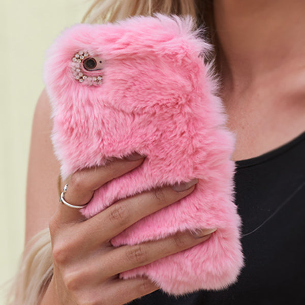Fur Light Pink Case Samsung S8 Plus
