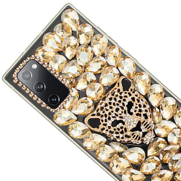 Handmade Cheetah Gold Bling Case Samsung S20 FE