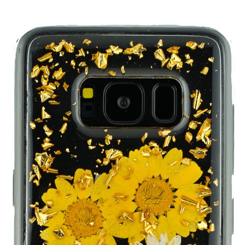 Real Flowers Yellow Flake Samsung S8 Plus - Bling Cases.com