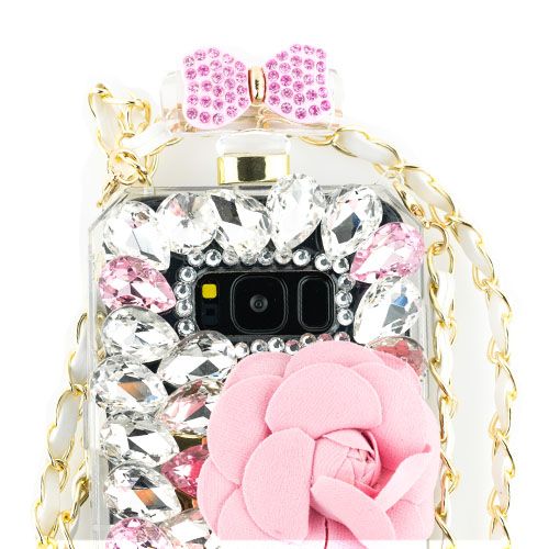 Handmade Bling Flowers Bottle Case Samsung S8 Plus - Bling Cases.com