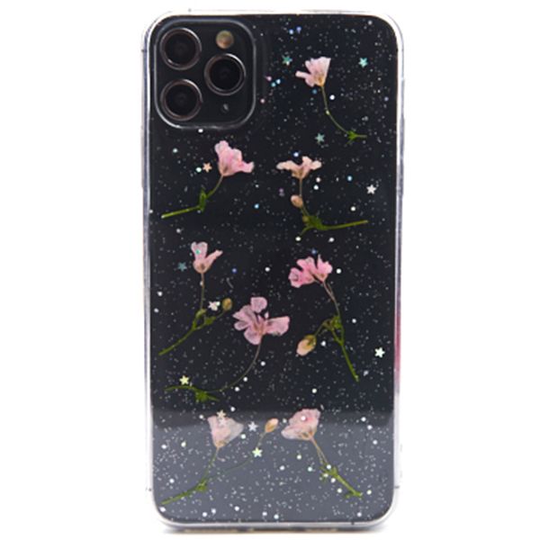 Real Flowers Pink Leaves Case Iphone 11 Pro Max