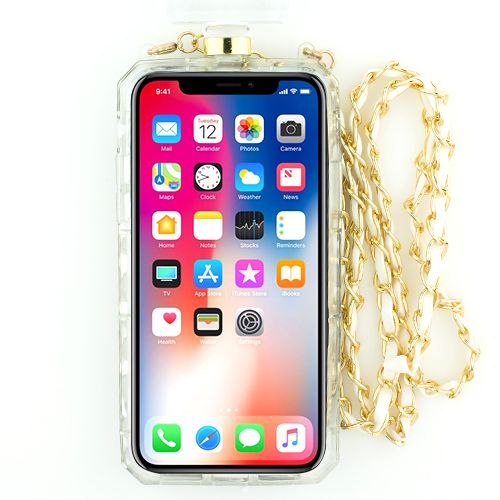 Handmade Silver Stone Bling Bottle Iphone XS MAX - Bling Cases.com