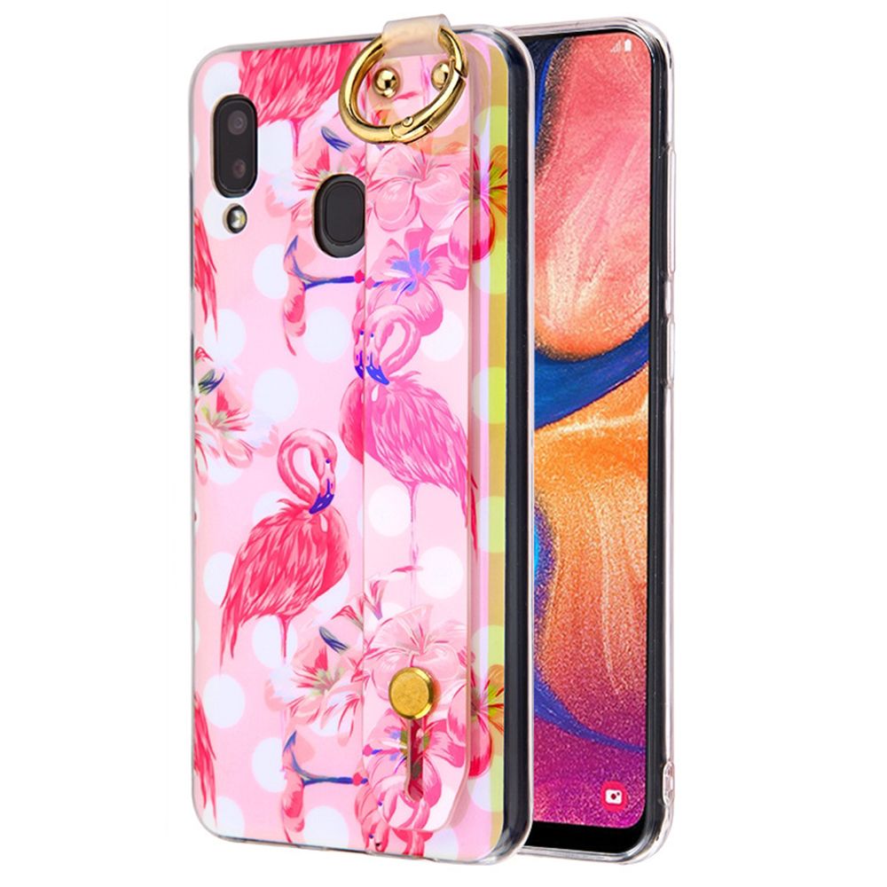 Flamingos Pink Handle Case Samsung A20/50 - Bling Cases.com