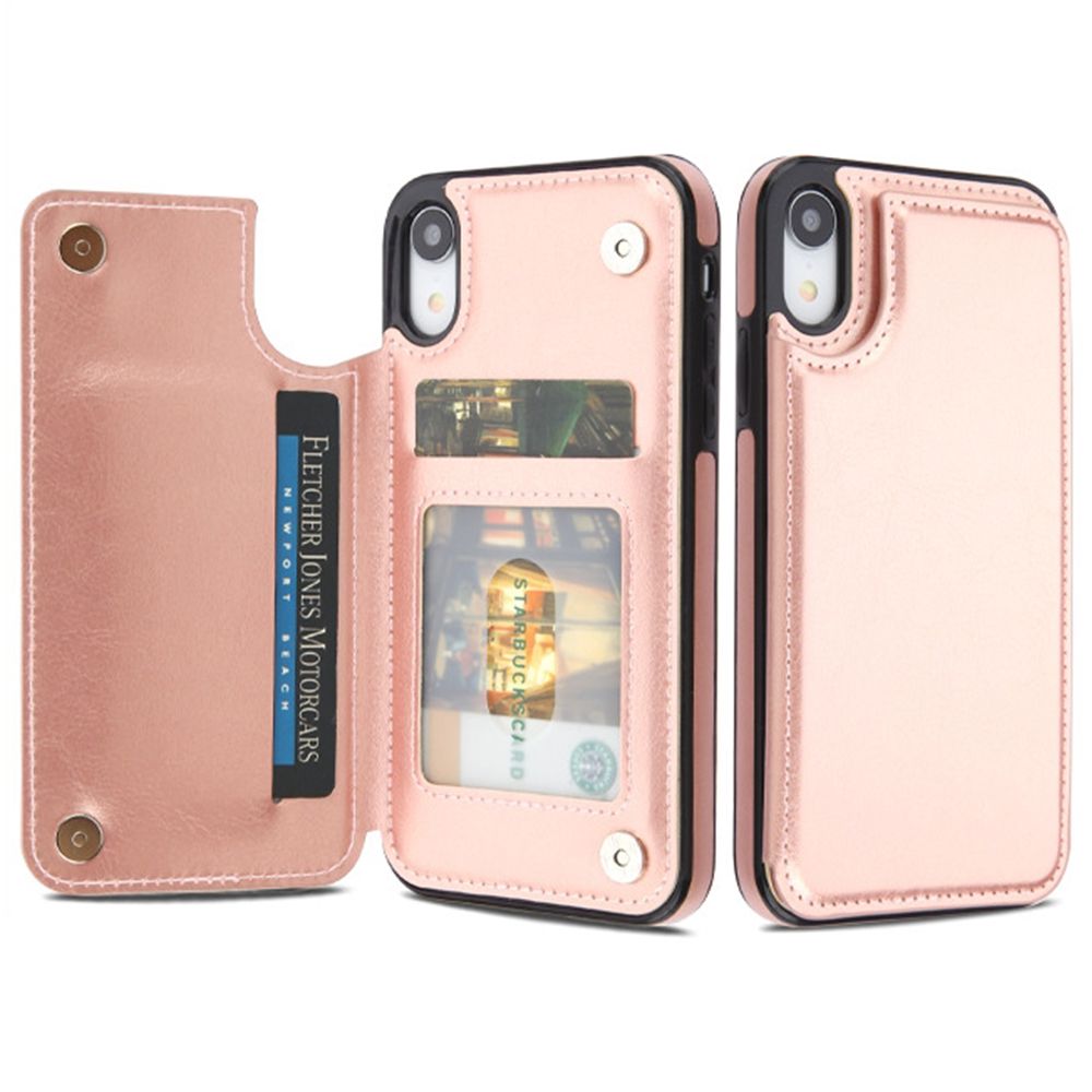 Back Book Card Case Rose Gold Iphone XR - Bling Cases.com