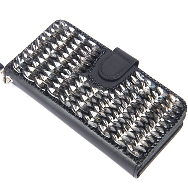 Handmade Detachable Bling Black Wallet IPhone 13